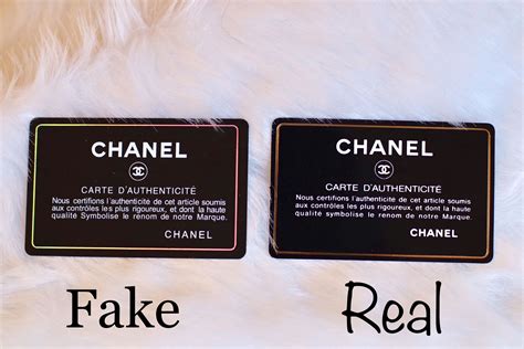 chanel authenticity card real vs fake|authentic copy of chanel handbags.